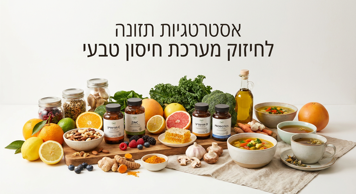 איור: אסטרטגיות תזונה לחיזוק מערכת חיסון טבעי - חיזוק מערכת חיסון טבעי